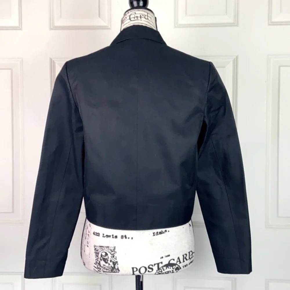 Ralph Lauren Cropped Cotton Silk Blazer - Picture 3 of 16
